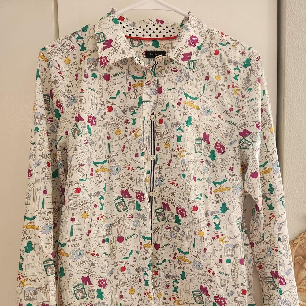 Talbots Women's multi Blouse Sz M